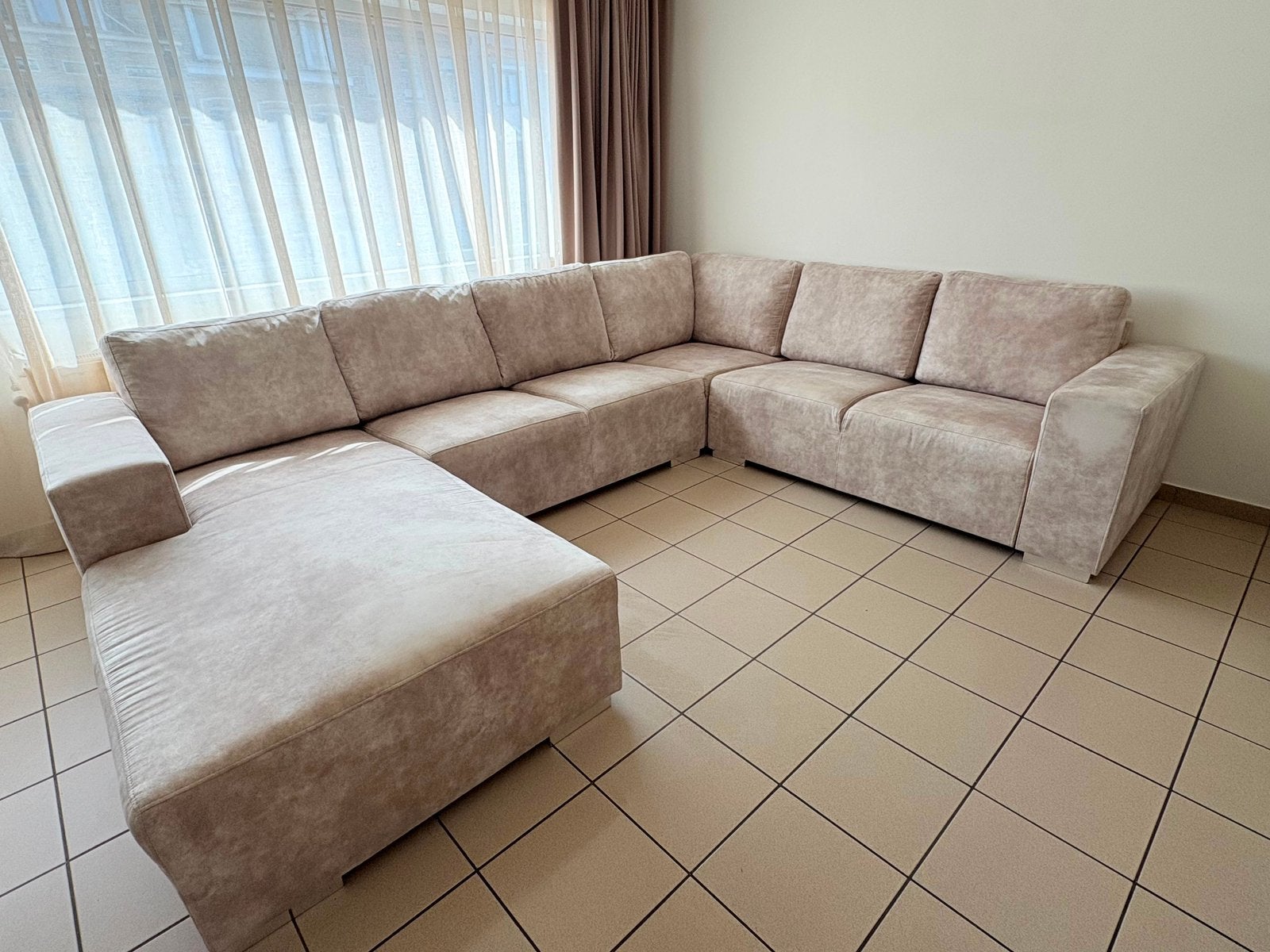 Hoekzetel beige, Ophalen, Zo goed als nieuw