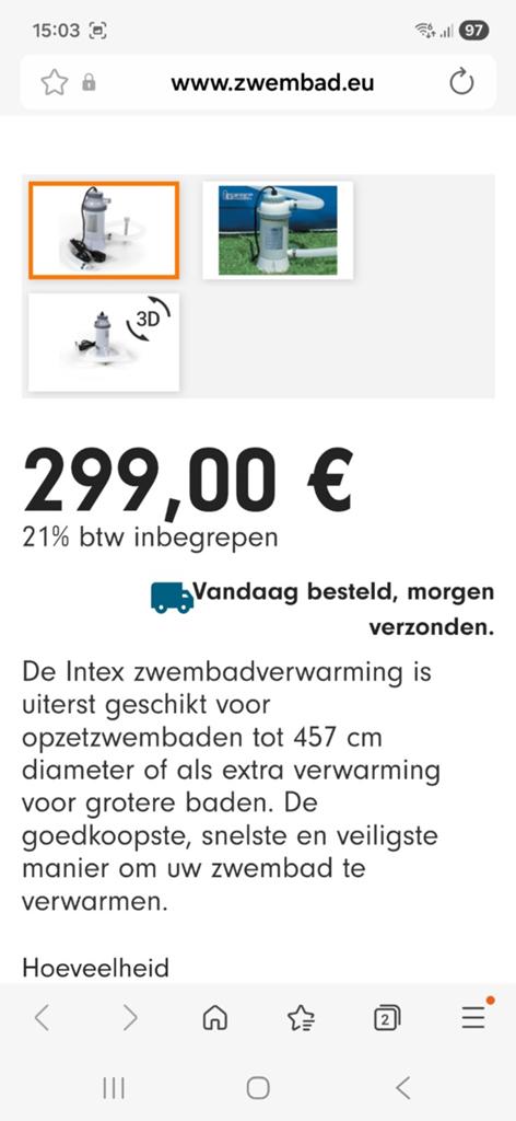 Zwembadverwarming, Ophalen