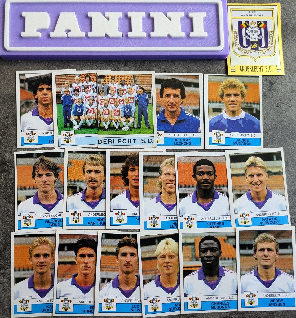 PANINI FOOTBALL 88 ANDERLECHTcompl. 18 autocollants foot1988, Envoi, Neuf