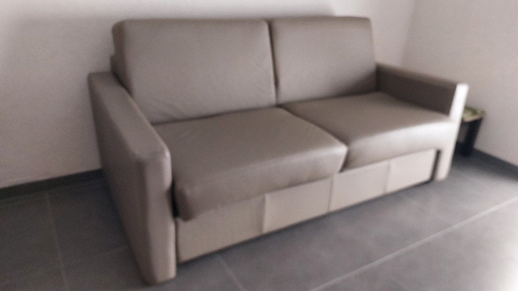 Luxe lederen slaapzetel van topkwaliteit, Enlèvement, Comme neuf, Deux personnes, Banc droit