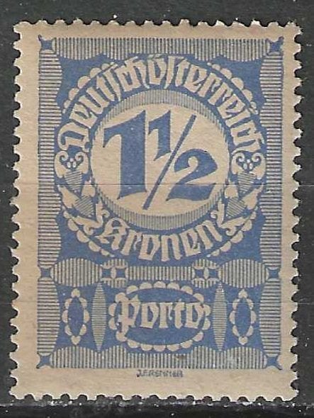 Oostenrijk 1920 - Yvert 85TX - Takszegel - 1 1/2 k. (PF), Verzenden, Postfris