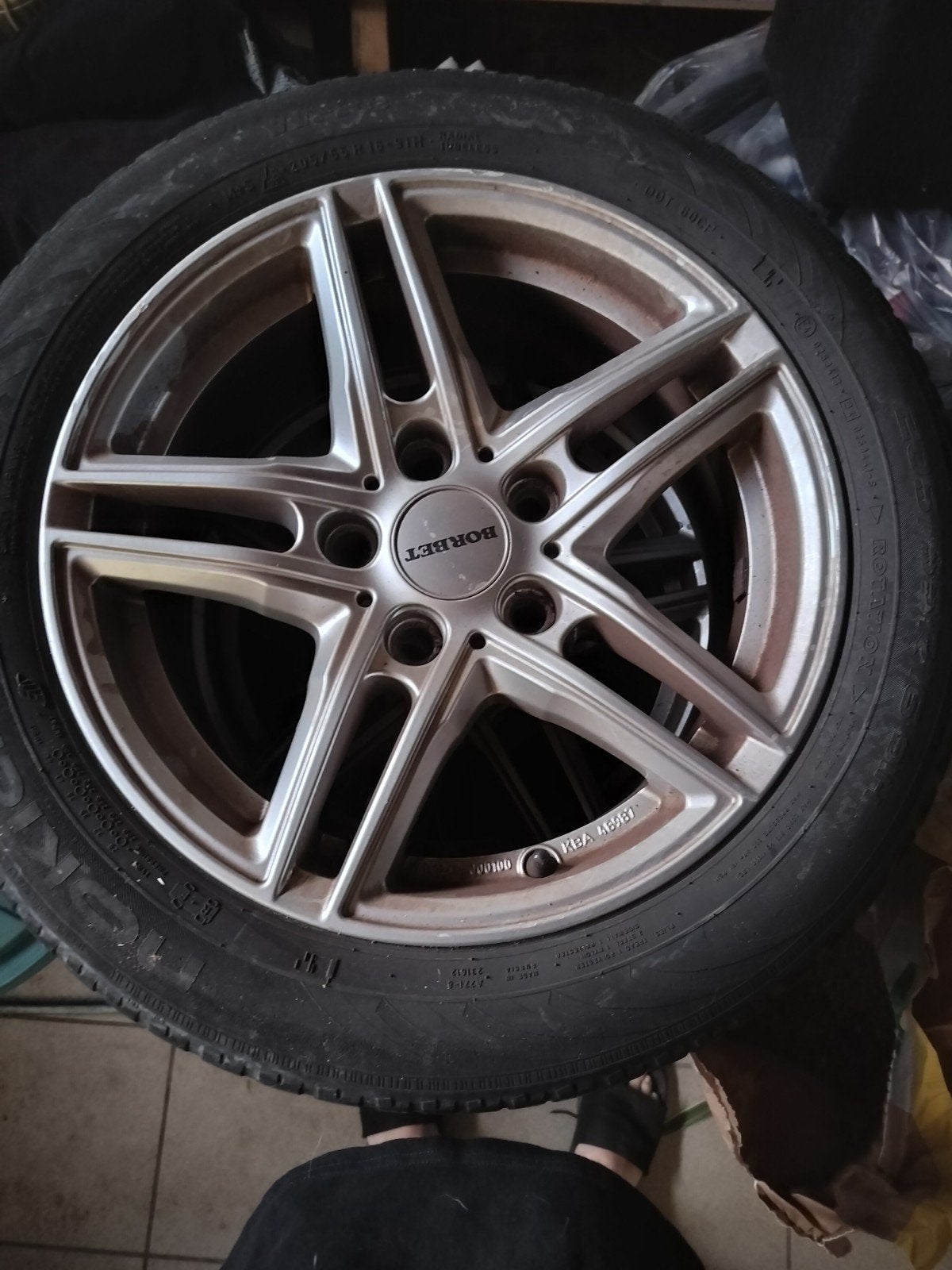 winterbanden met alu velgen bmw1, Auto-onderdelen, Ophalen, Gebruikt, Velg(en), 16 inch