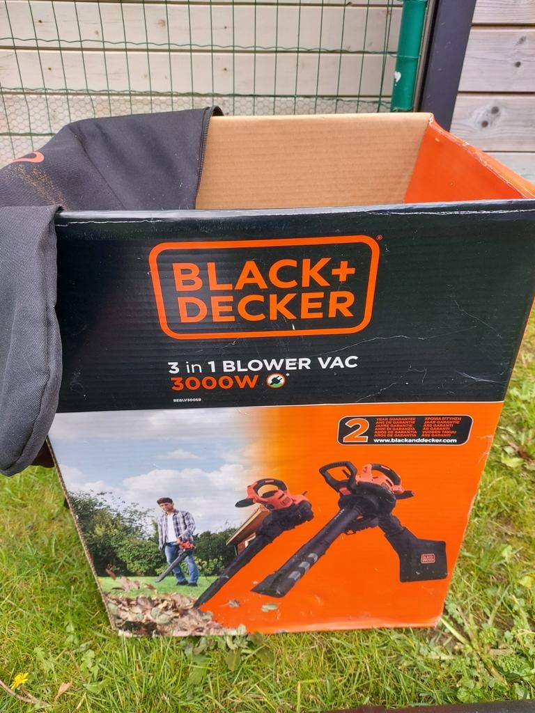 Black en decker 3in1 blower vac 3000 watt, Tuin en Terras, Ophalen