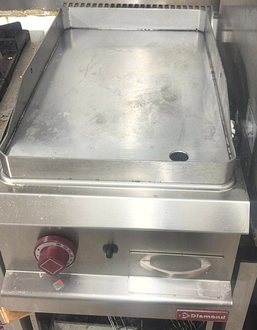 Plaque de cuisson à gaz professionnelle – chromée lise, Comme neuf, Enlèvement, 5 zones de cuisson ou plus, Autoportant