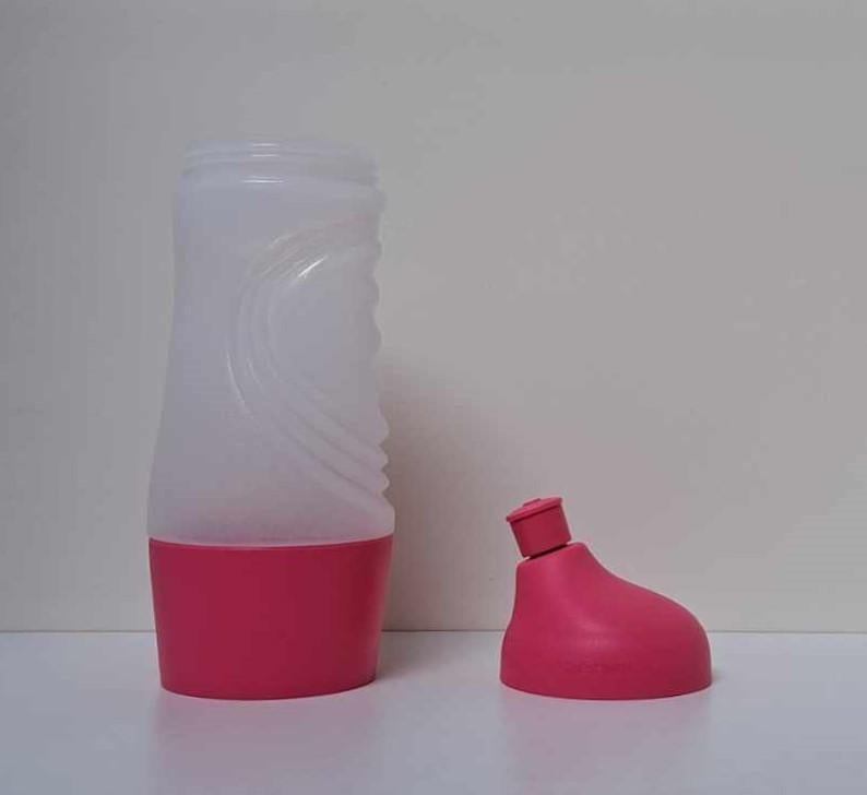 Tupperware™ « Bouteille - Gourde Sport » rose et blanc, Envoi, Neuf, Blanc, Récipient ou Bol