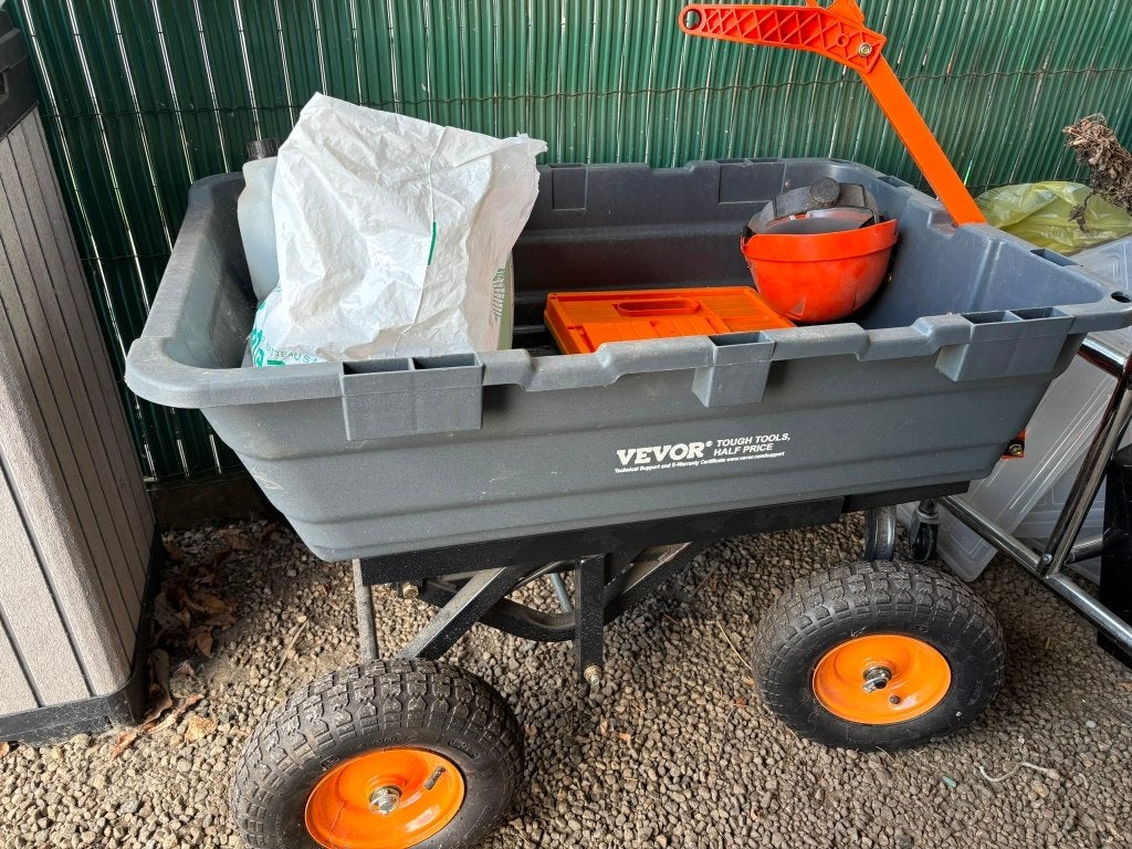 Chariot de Jardin Vevor Benne Basculante 680 kg, Jardin & Terrasse, Brouettes, Enlèvement, Comme neuf, Manuelle, Vevor