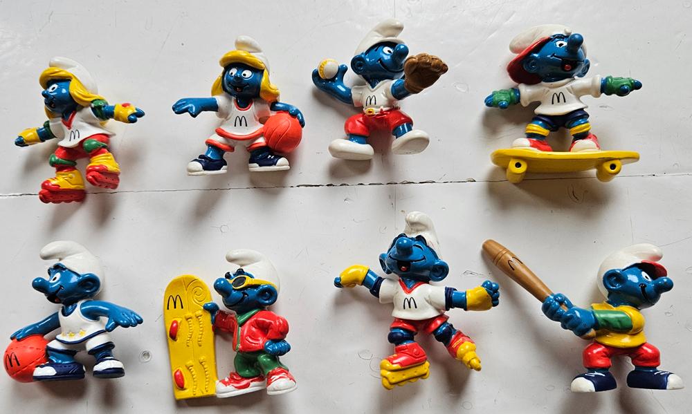 smurfen McDonald's Happy Meal 1998 compleet, Collections, Schtroumpfs, Neuf, Poupée, Figurine ou Peluche, Différents Schtroumpfs