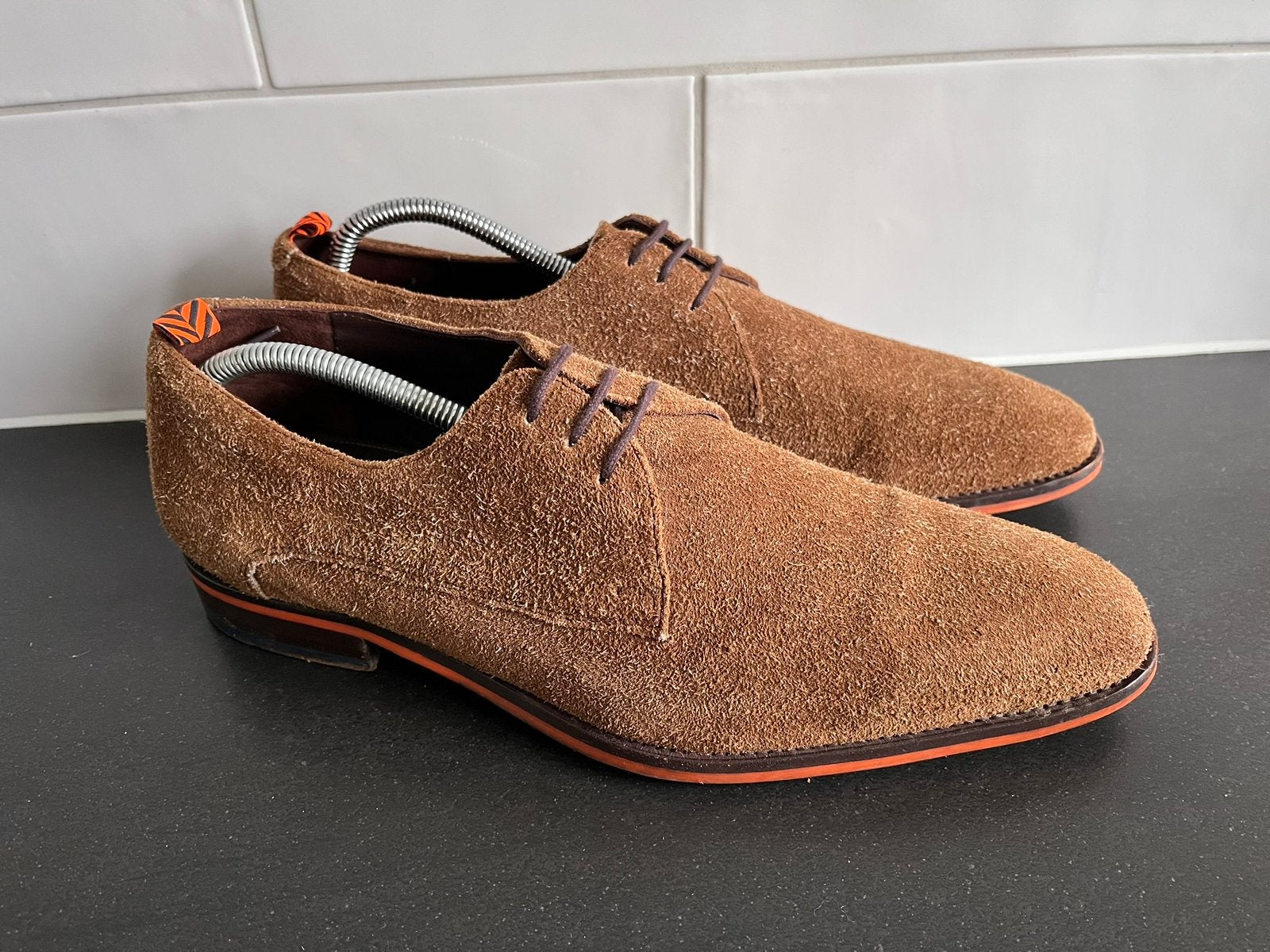 Floris van Bommel herenschoenen maat 8.5 / 42.5, Vêtements | Hommes, Enlèvement ou Envoi, Comme neuf, Brun, Chaussures à lacets