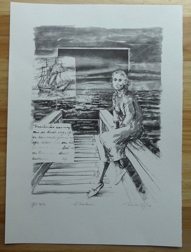 Hervé Martijn, grafiek La Martinière, 1991, Personnages et figures fantastiques, Édition limitée, Impression offset, Enlèvement ou Envoi