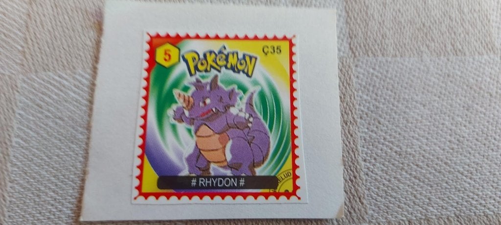 pokemon postzegel zeldzaam gelimiteerd Rhydon, Ophalen of Verzenden, Nieuw, Overige typen