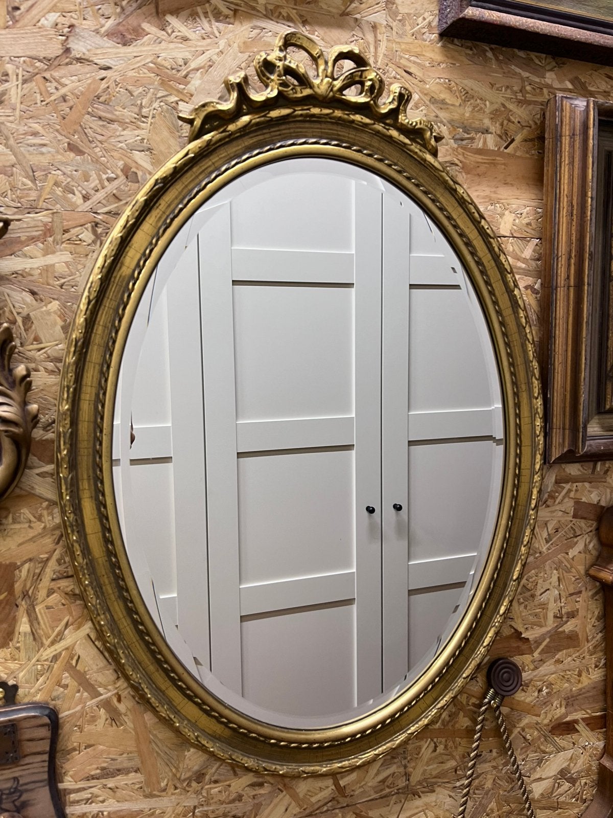 Originele Vintage Deknudt Coquette Spiegel – Goud – 50x70 cm, Ophalen