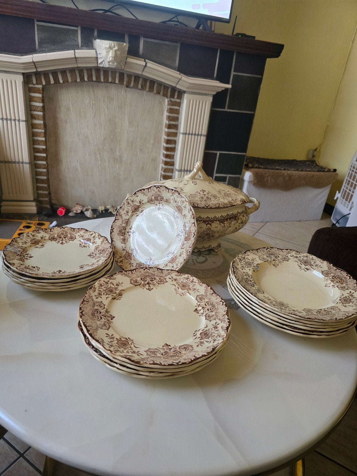 service assiette et soupière dordrecht., Antiquités & Art, Enlèvement
