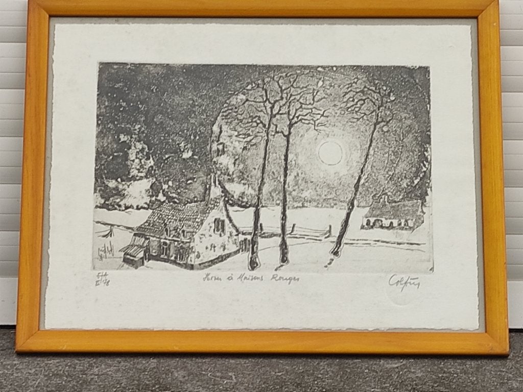 eau forte epreuve d artiste signe andre colpin, Enlèvement ou Envoi