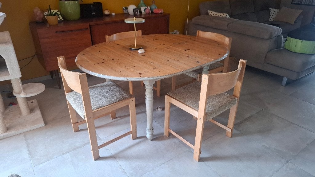 Tafel, Huis en Inrichting, Tafels | Eettafels, Ophalen, Gebruikt, Landelijk, Vijf personen of meer