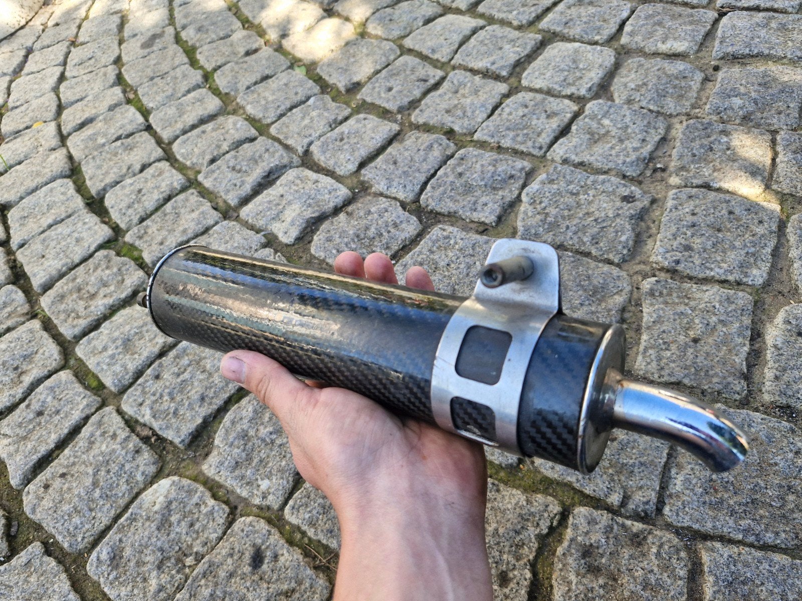 2takt uitlaat demper carbon, Ophalen of Verzenden