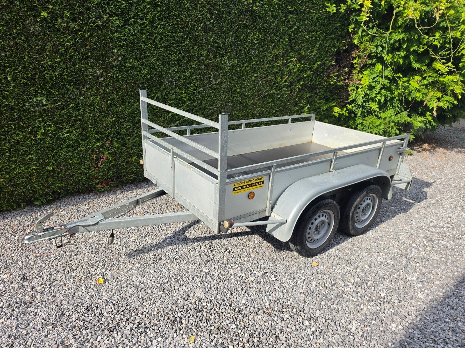 remorque double essieux aluminium !! super état, Autos : Divers, Remorques, Enlèvement ou Envoi, Comme neuf