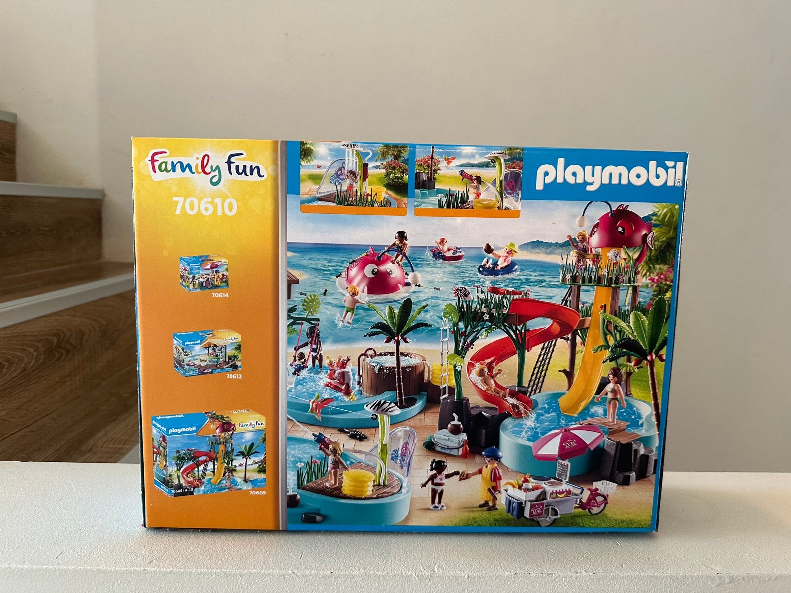 PLAYMOBIL Family Fun Leuk zwembad met watersplash - 70610, Enfants & Bébés, Neuf, Family fun, Autres types, Kit complet