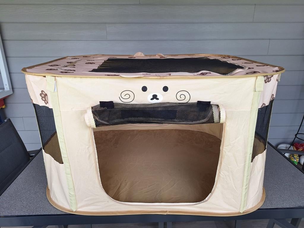 Opvouwbare benches, 110 op 89 en 60 cm hoog, Animaux & Accessoires, Maisons pour chiens, Comme neuf, Enlèvement, Niche à chien