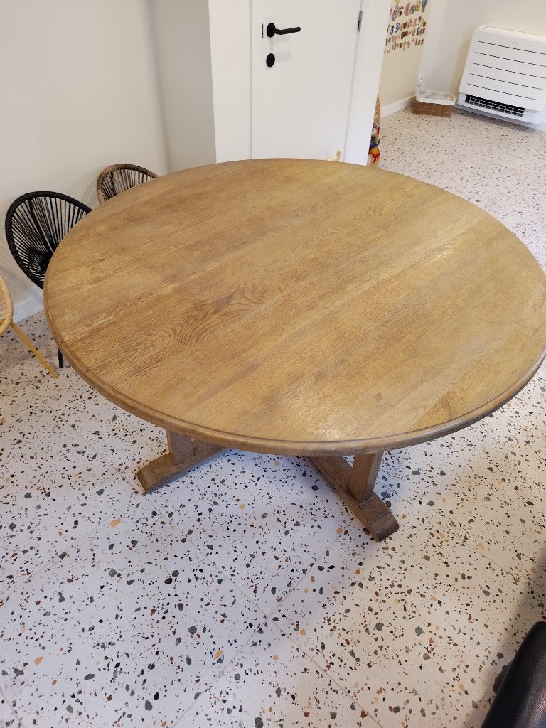 Ronde tafel massief eik 1m40 diameter, Ophalen