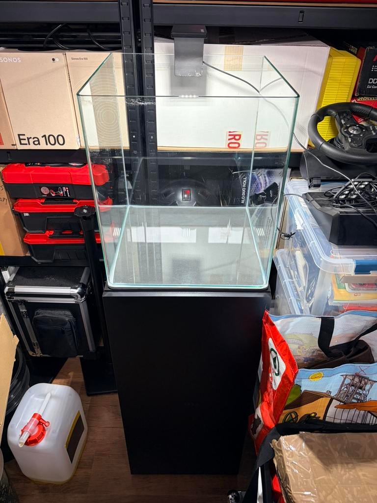 Aquarium met meubel (Dennerle nanocube 60l), Ophalen, Dennerle, Zo goed als nieuw, Leeg aquarium