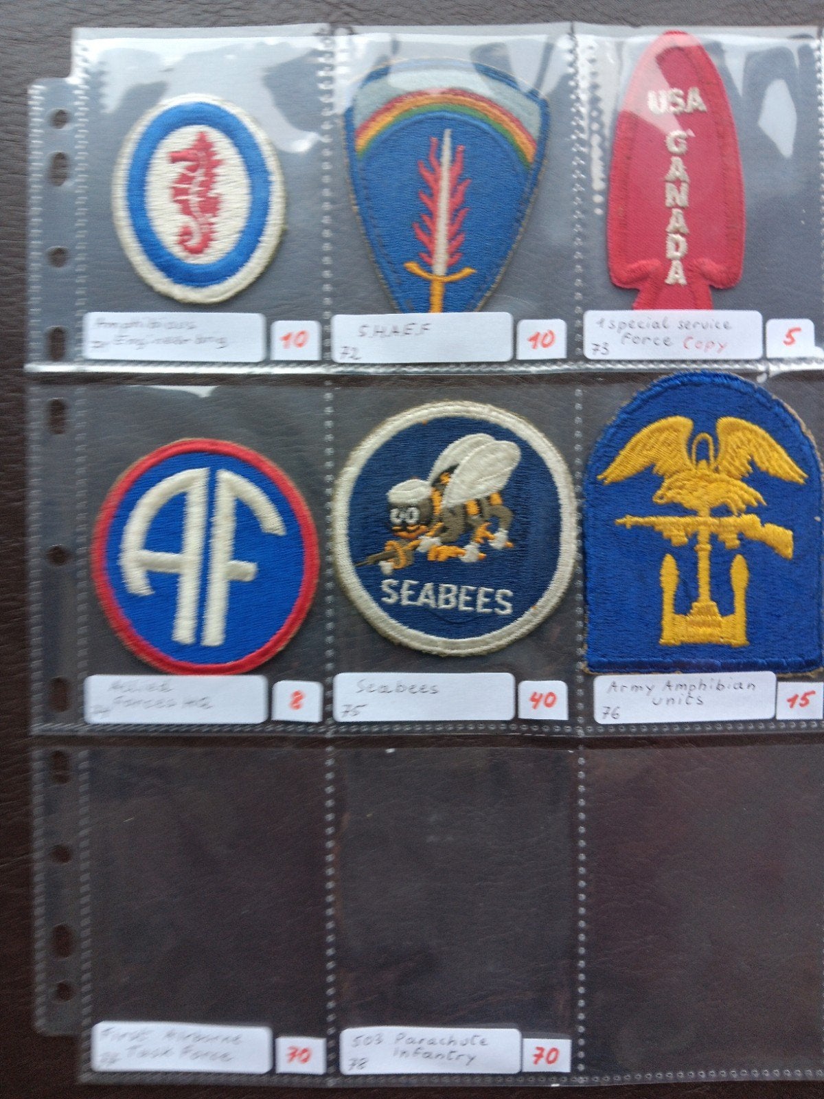 Us ww2 patches, Ophalen of Verzenden