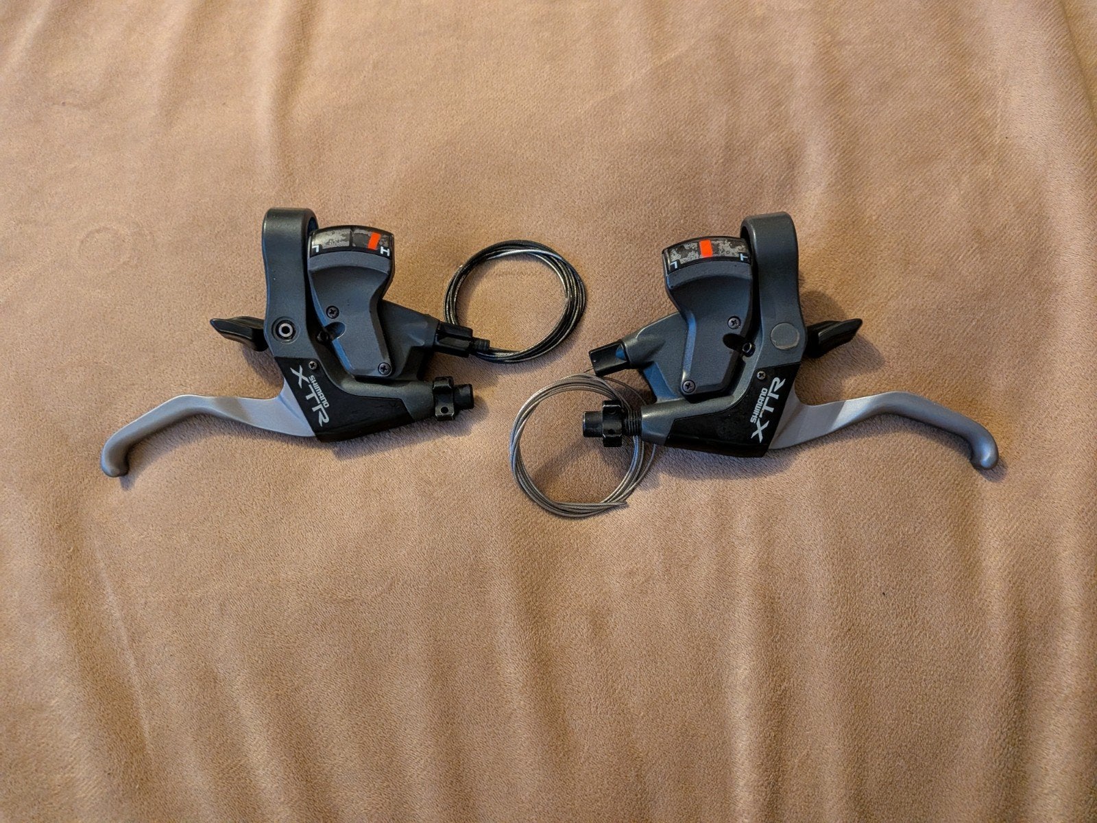 Shimano XTR ST-M950 rem/schakelverset (3x8 speed) - Vintage, Fietsen en Brommers, Ophalen