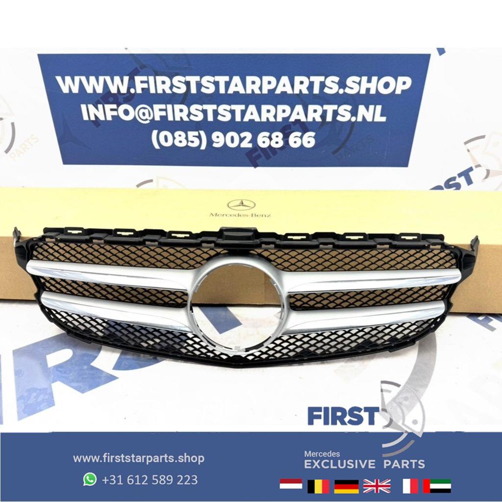 W205 Gril Mercedes C Klasse 2018 voorbumper gril ORIGINEEL, Utilisé, -, -, Enlèvement ou Envoi