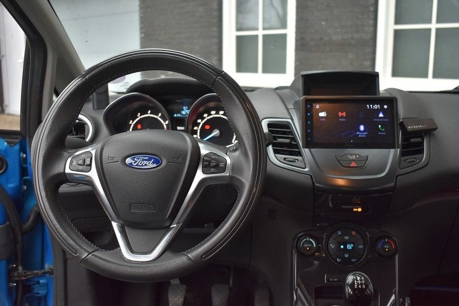 Ford Fiesta 1.0 EcoBoost Titanium X/Apple car play/Verw stoe, Blauw, Handgeschakeld, Lederen bekleding, Fiësta