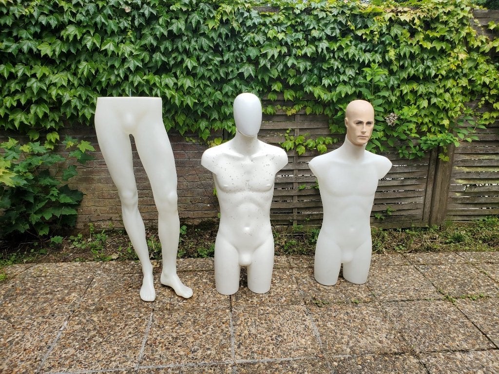 2 bustes hommes + membres inférieurs mannequins de tir, Enlèvement, Utilisé