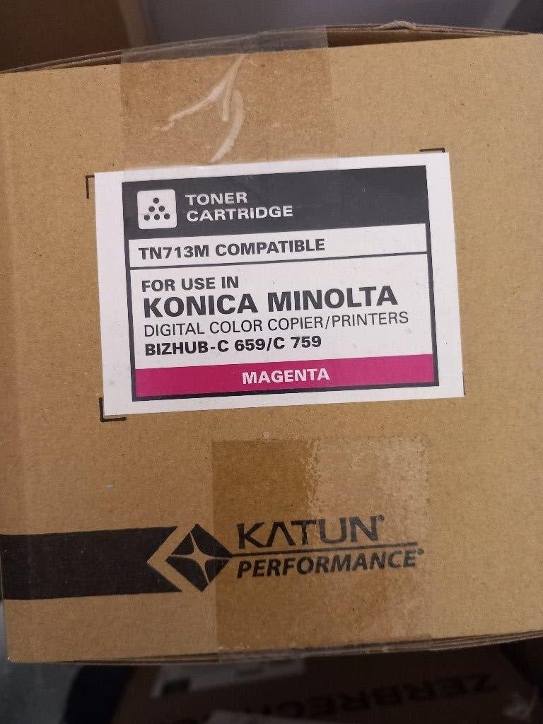 Toner Konica Minolta TN 713 C-Y-M plus Waste. Drie kleuren +, Informatique & Logiciels, Enlèvement ou Envoi, Neuf, Toner, Konika Minolta