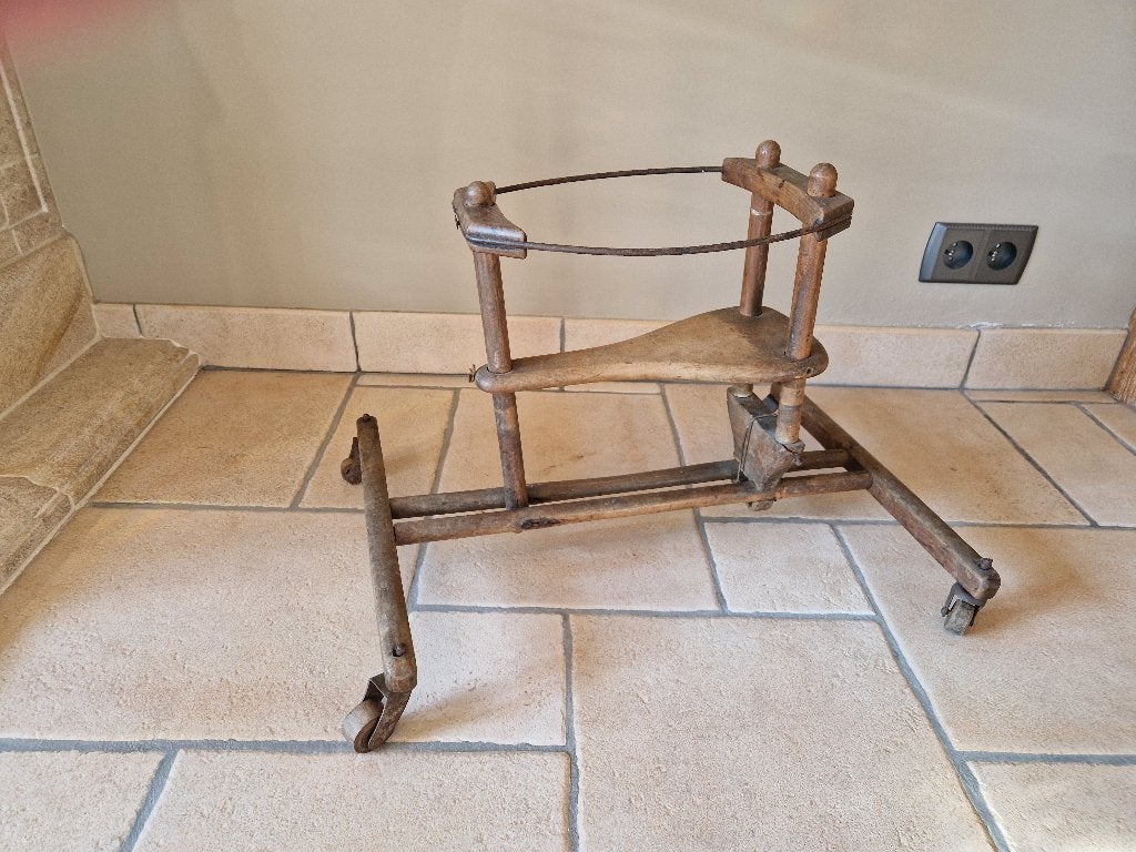 oude houten loopwagen voor kinderen baby jaren 20, Antiek en Kunst, Curiosa en Brocante, Ophalen of Verzenden