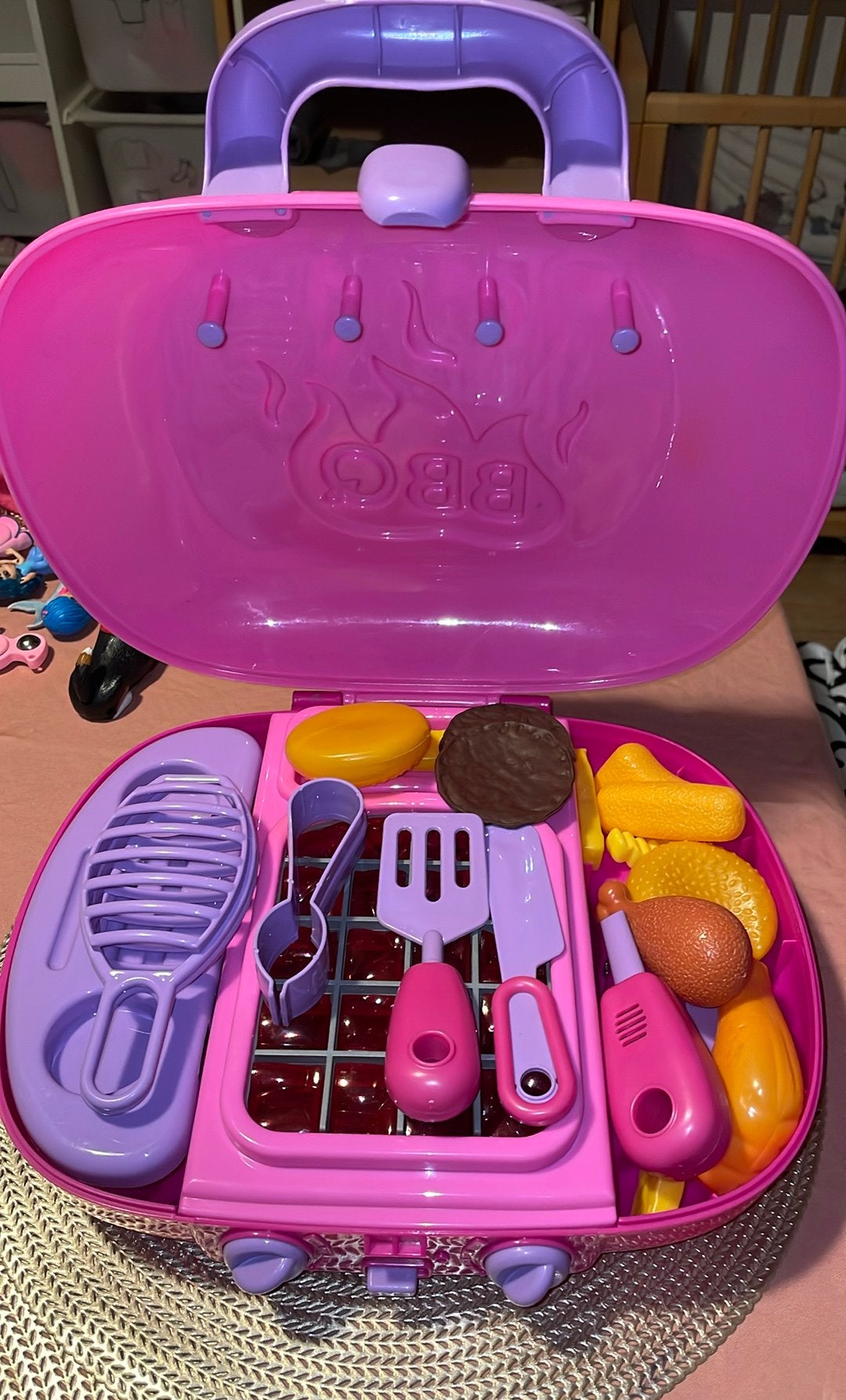 Complete set elektronisch barbecuespeelgoed, Kinderen en Baby's, Ophalen of Verzenden, Zo goed als nieuw, Overige typen