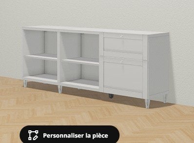 Meuble Besta Ikea 180x74x42 cm blanc, Maison & Meubles, Enlèvement