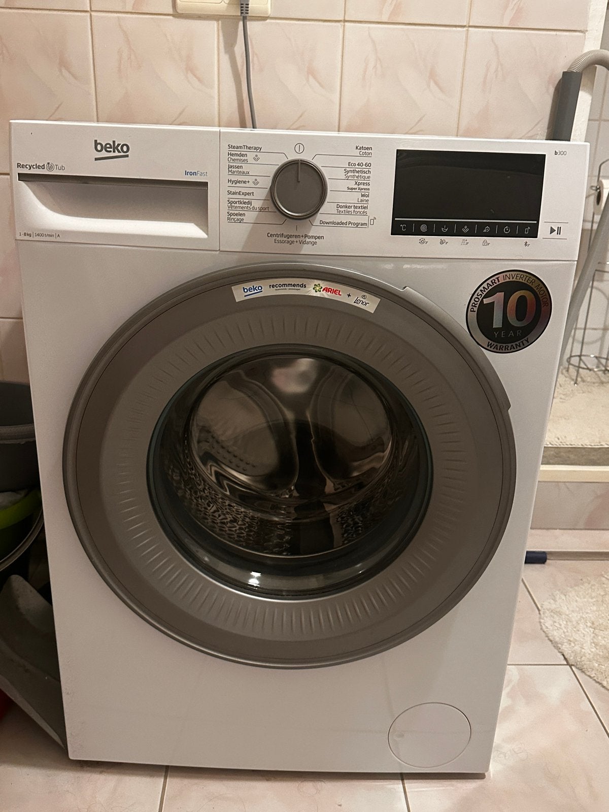 Beko wasmachine – 8 kg – uitstekende staat, Elektronische apparatuur, Ophalen, Zo goed als nieuw