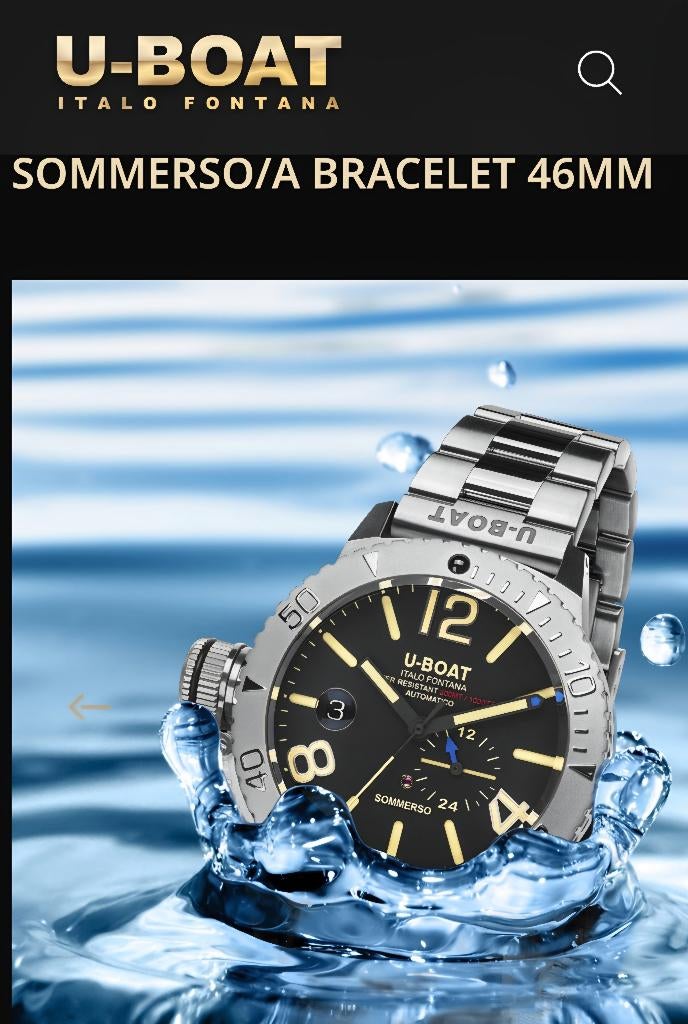 U boat  summerso automatic inruil carmin fenix mogelijk, Bijoux, Sacs & Beauté, Montres | Hommes, Autres marques, Enlèvement, Montre de poche