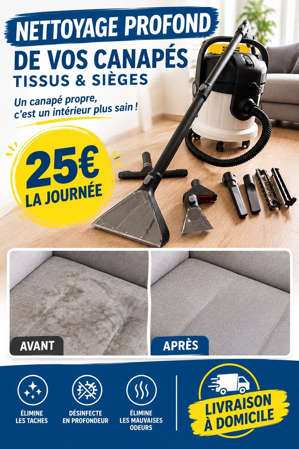 Shampuoineusse a louer, Enlèvement, Produit de nettoyage