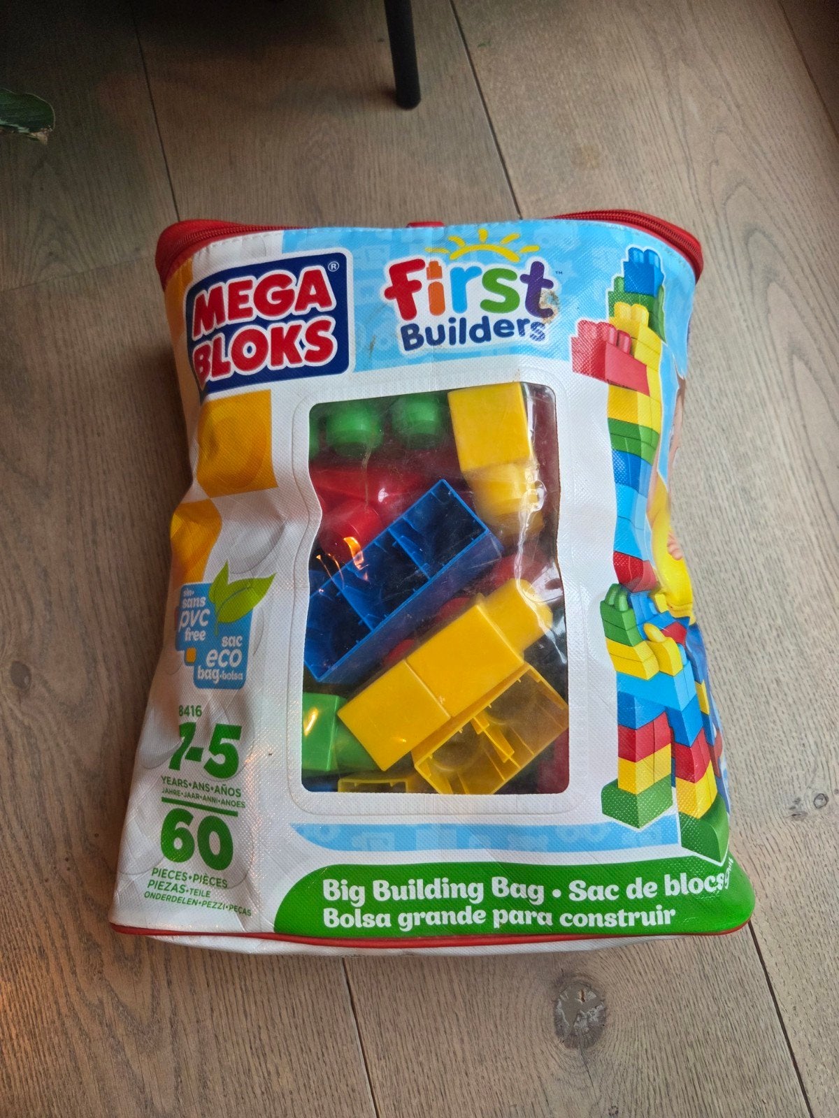 Mega Blocks First Builders : 60 blocs dans un sac, Enlèvement ou Envoi, Utilisé, Megabloks