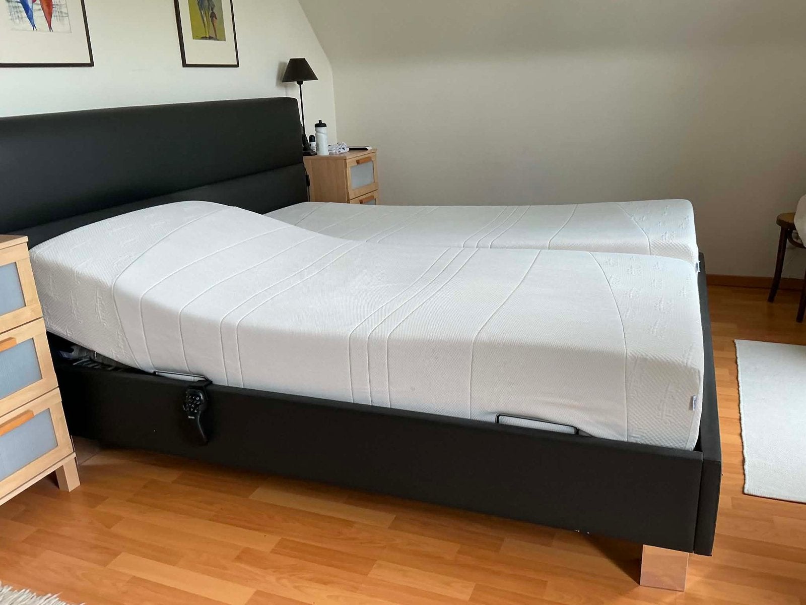Bedkader, Huis en Inrichting, Slaapkamer | Bedden, Ophalen, Gebruikt, Zwart, 180 cm