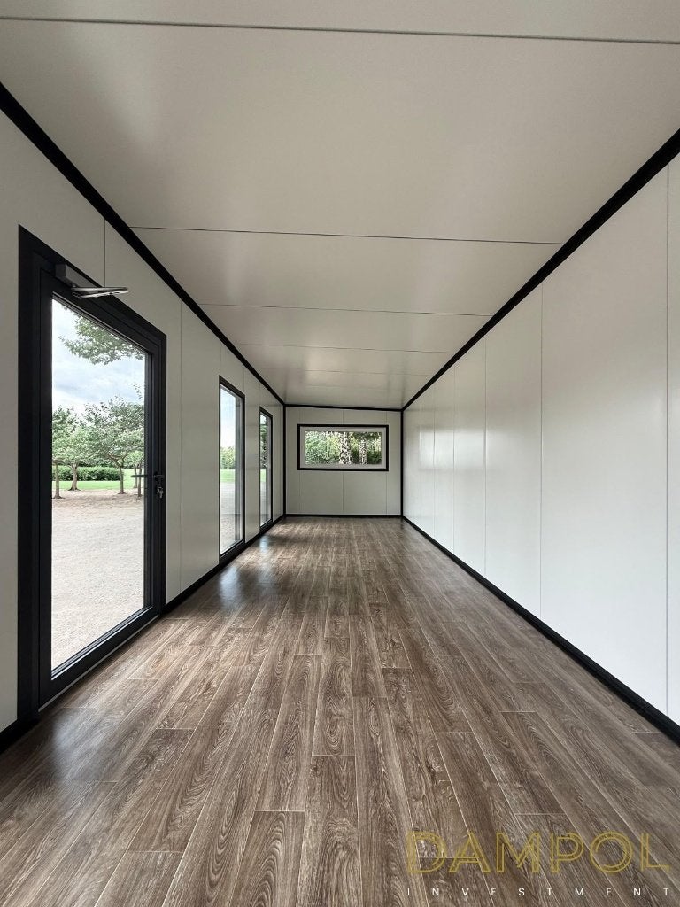 Pavillon moderne et élégant , tiny house 9x3, Jardin & Terrasse, Abris de jardin, Enlèvement, 500 cm ou plus, 3 fenêtres ou plus