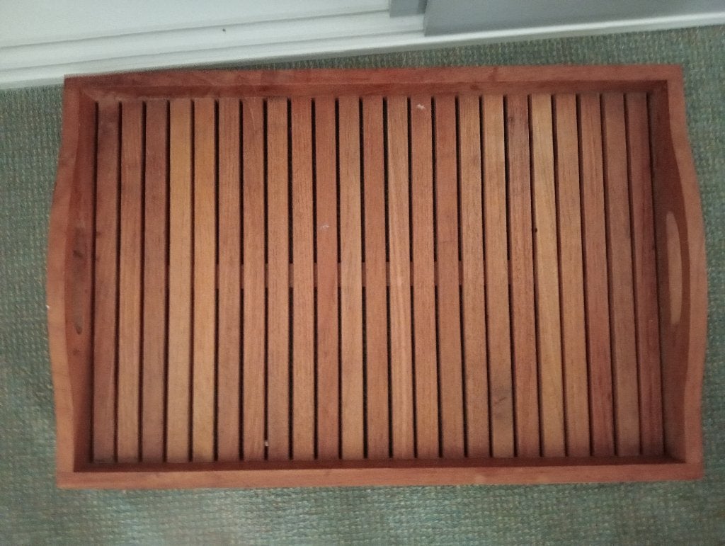 Groot houten dienblad, Huis en Inrichting, Ophalen, Gebruikt, Dienblad