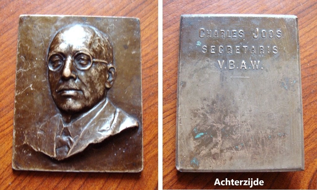 Gedenkmedaille Joos Charles secretaris V.B.A.W., Verzenden, Brons