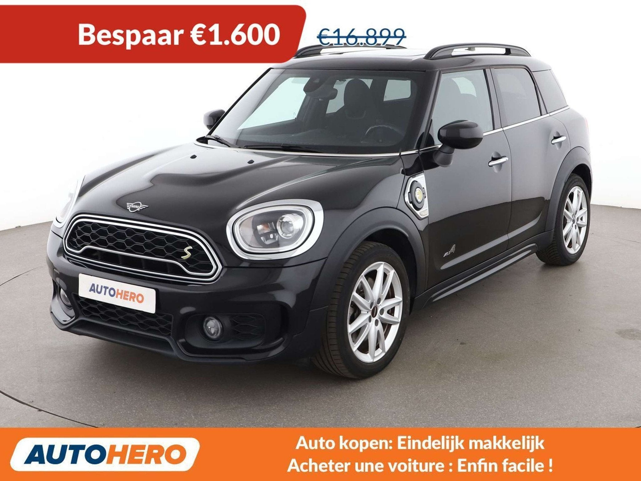 MINI Cooper SE Countryman Cooper S E Hybrid ALL4 (bj 2019), Auto's, Automaat, Stof, Countryman, Zwart