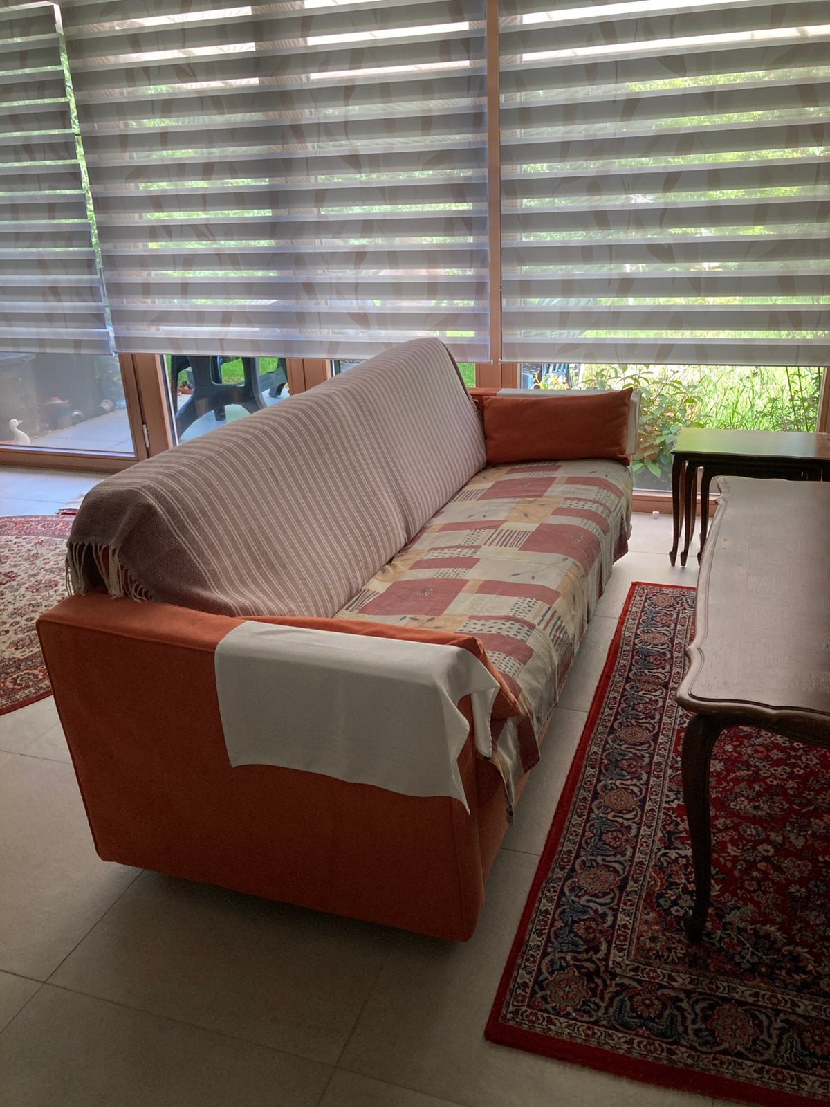 Canapé-lit Aladine 160 cm - teinte terra, 75 à 100 cm, 200 à 250 cm, Banc droit, Comme neuf