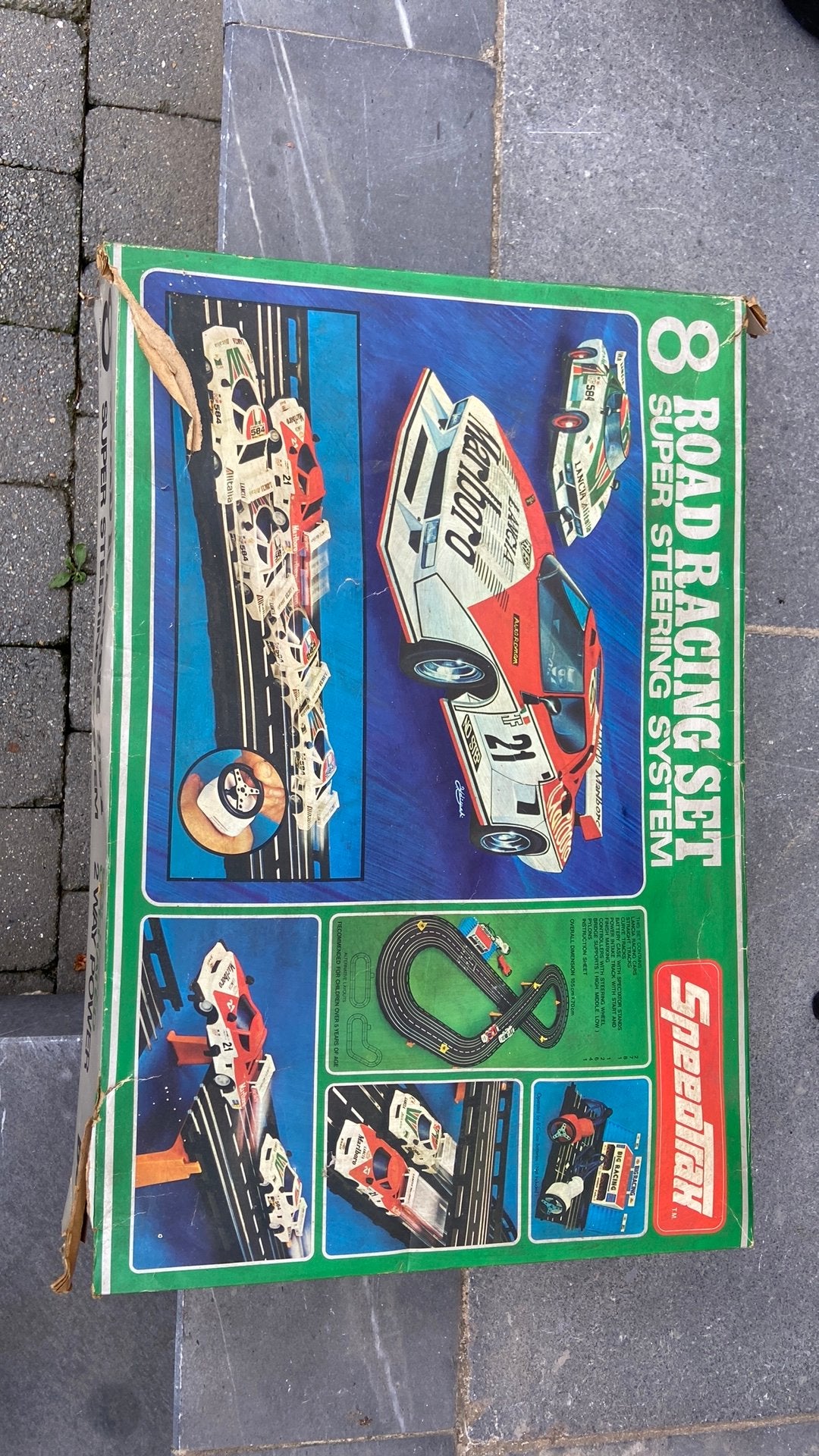 Vintage Road racing set Speedtrack, Enlèvement, Comme neuf