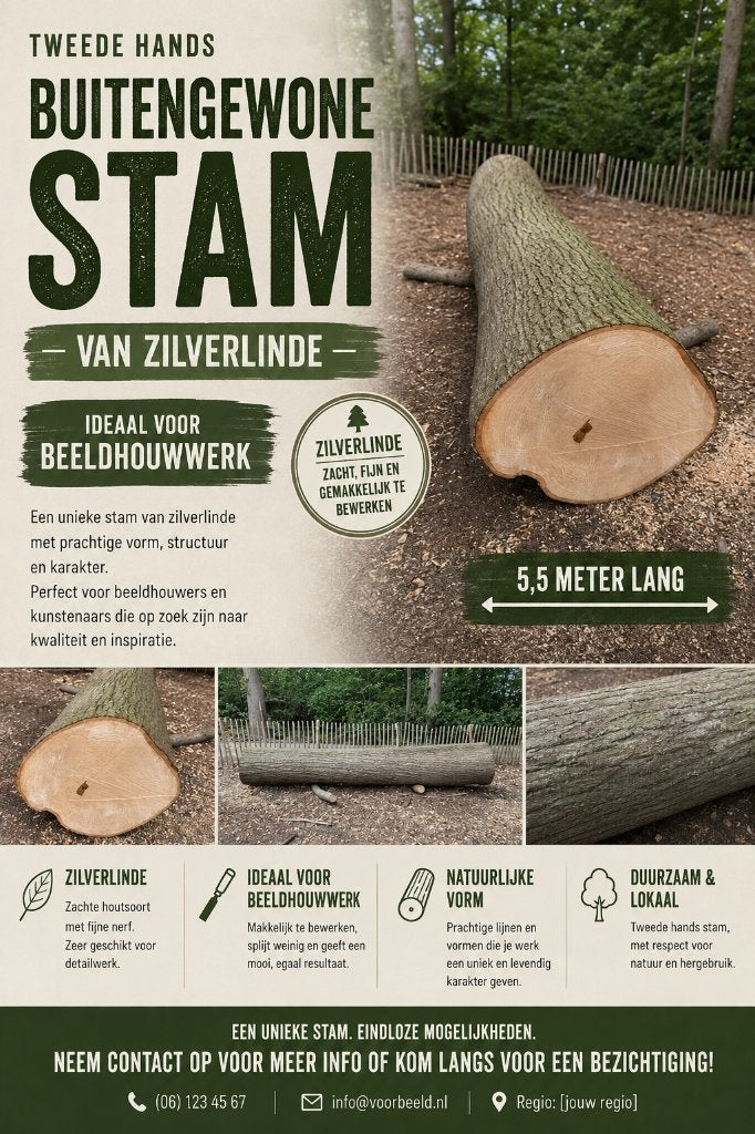 stam zilverlinde, Diversen, Ophalen, Nieuw