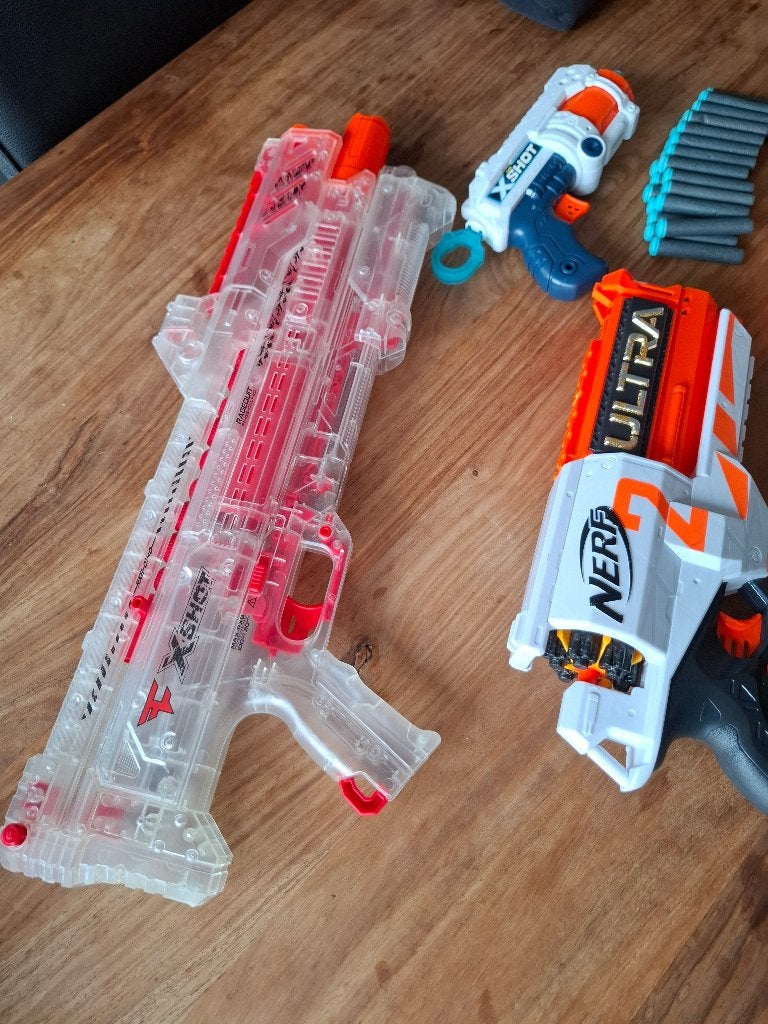 Nerf en XShot, Ophalen, Gebruikt