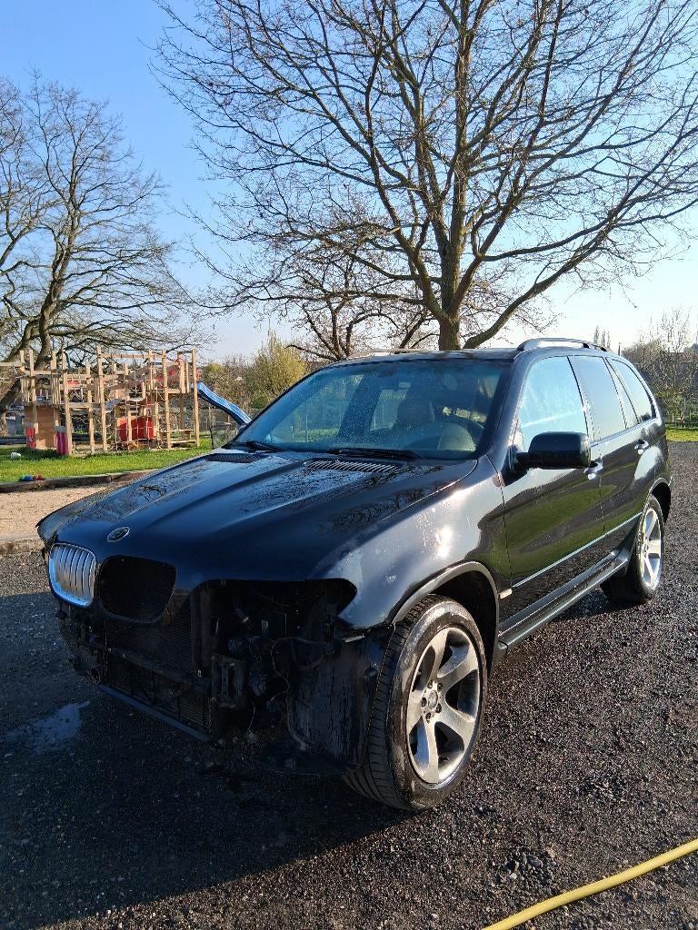 BMW X5, Auto diversen, Ongevalwagen, Automaat, Zwart, Diesel, Ophalen of Verzenden