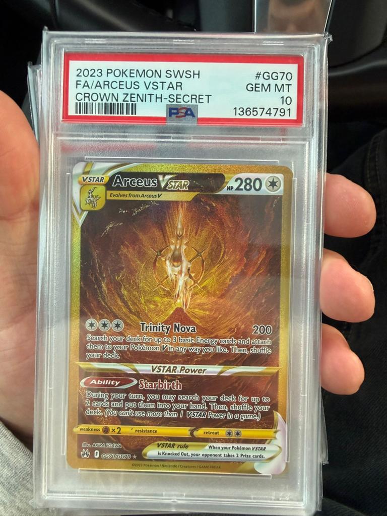 Pokémon Arceus Vstar PSA10, Ophalen, Zo goed als nieuw, Losse kaart