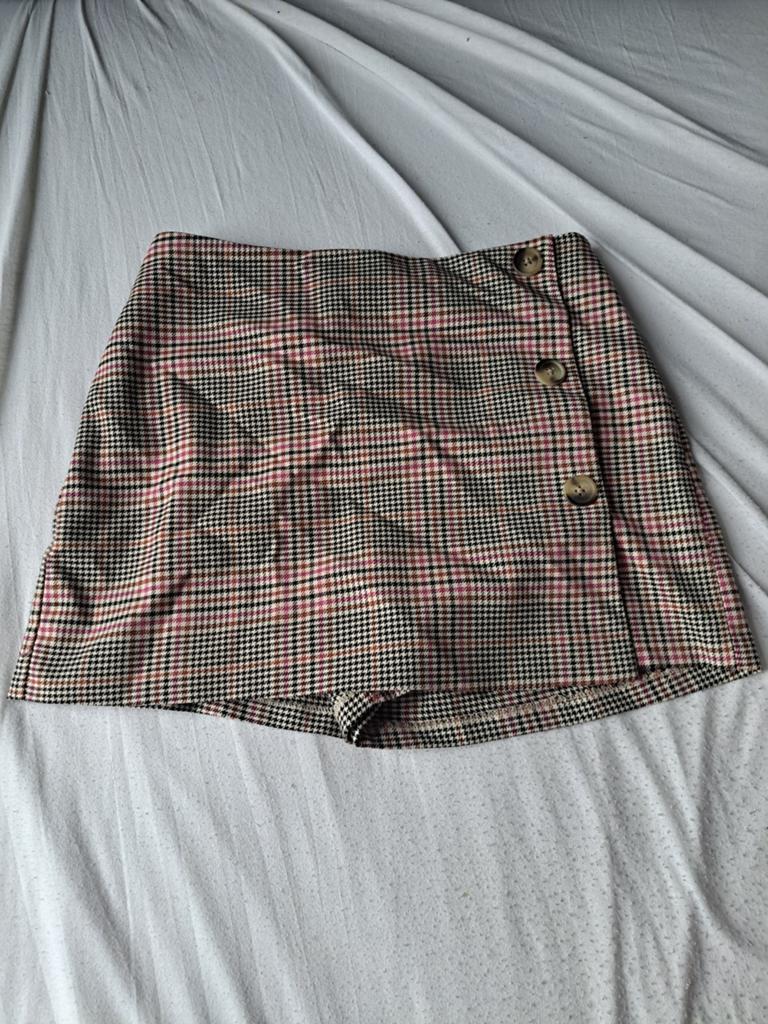 Korte broekrok geruit, Kleding | Dames, Rokken, Ophalen, Gedragen, Maat 36 (S), Boven de knie