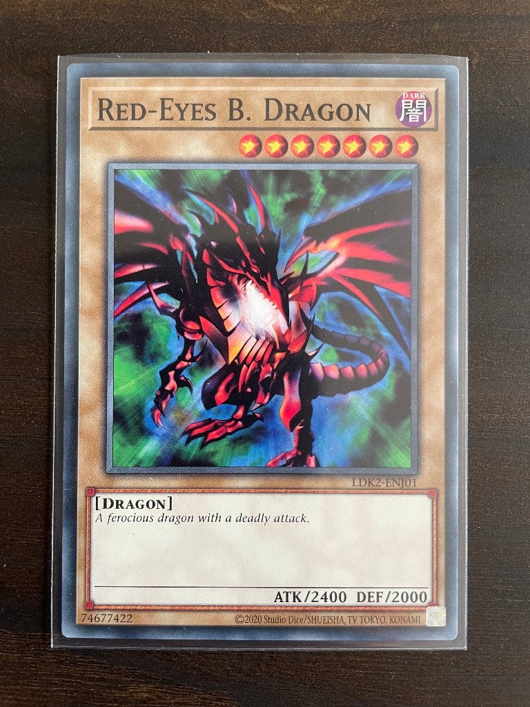 Rare : Dragon noir aux yeux rouges - Œuvre originale, Enlèvement ou Envoi, Neuf, Cartes en vrac